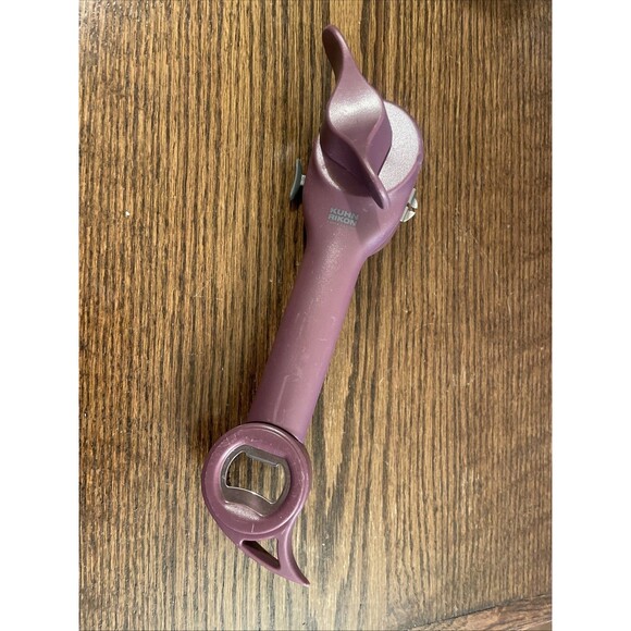 Kuhn Rikon Can Opener 5-in-1 Auto Safety Cans Bottles Jars Smooth Edge Purple - Picture 1 of 6
